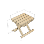 Classic Foldable Table klappbord med hovedmål