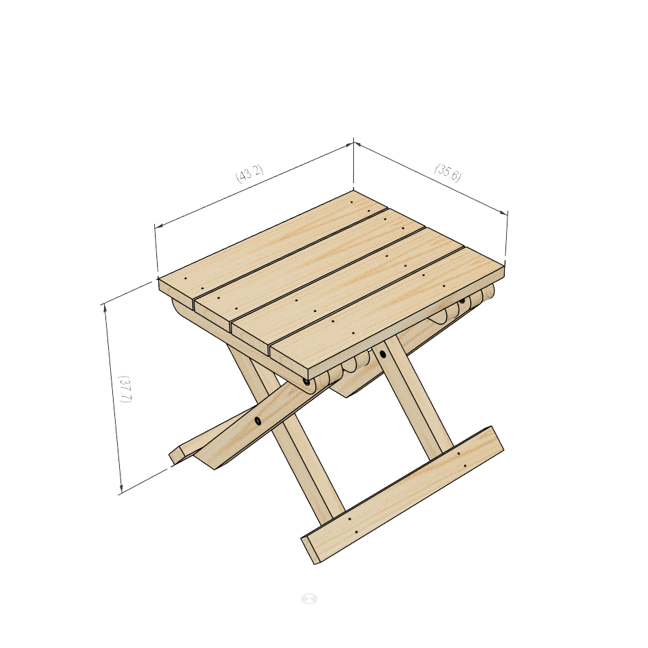Classic Foldable Table klappbord med hovedmål
