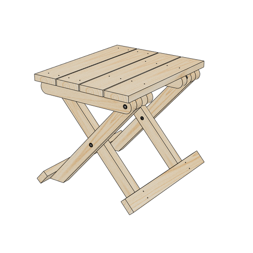 3D-illustrasjon av Classic Foldable Table klappbord i tre