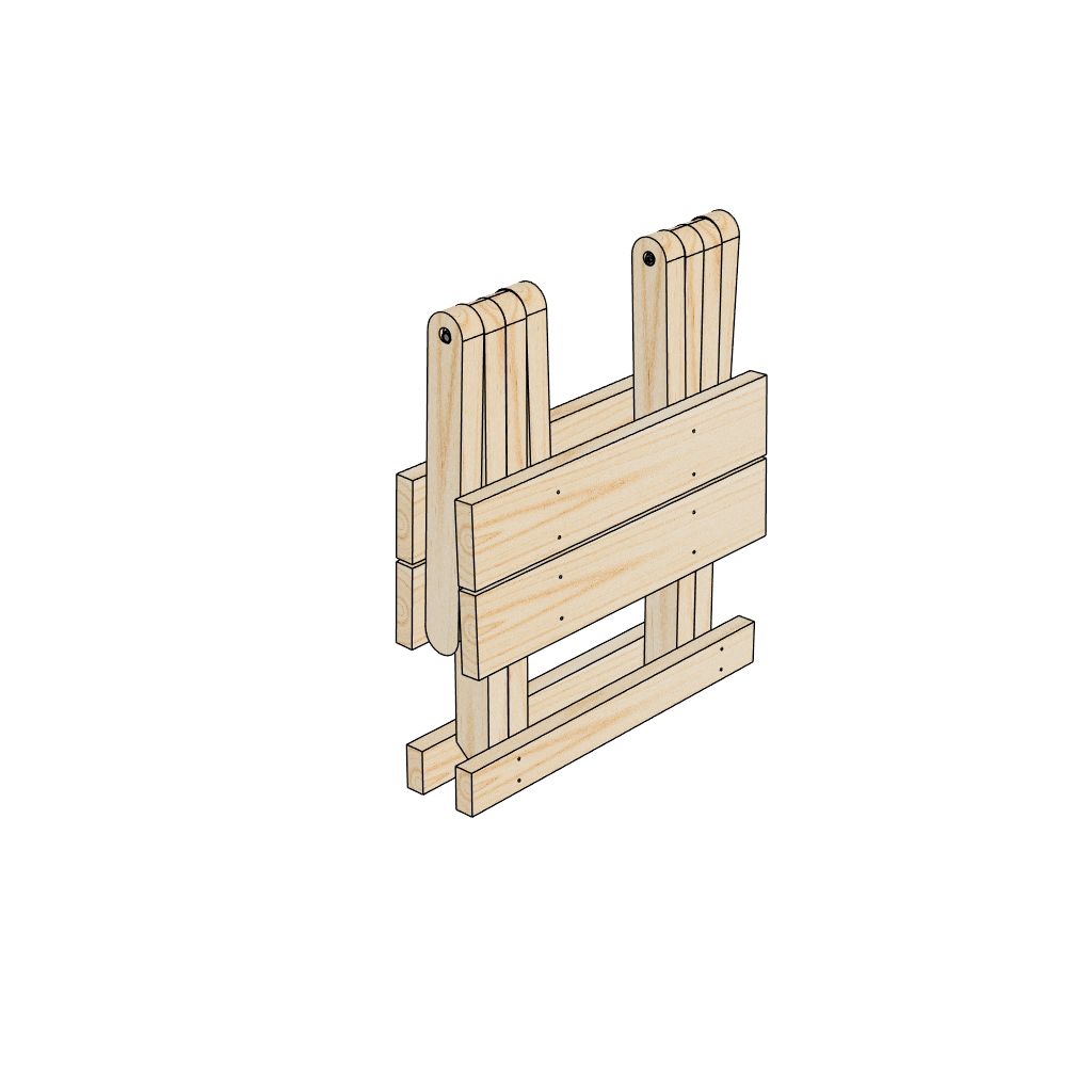 Classic Foldable Table klappbord sammenslått