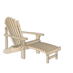 Adirondack Classic Lounge med uttrekkbar fotstøtte