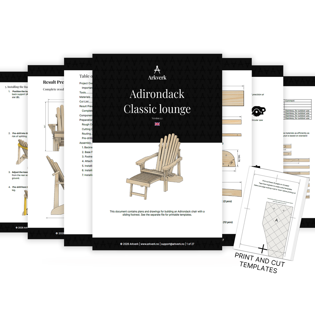 Adirondack Classic Lounge (Oppskrift + Maler)