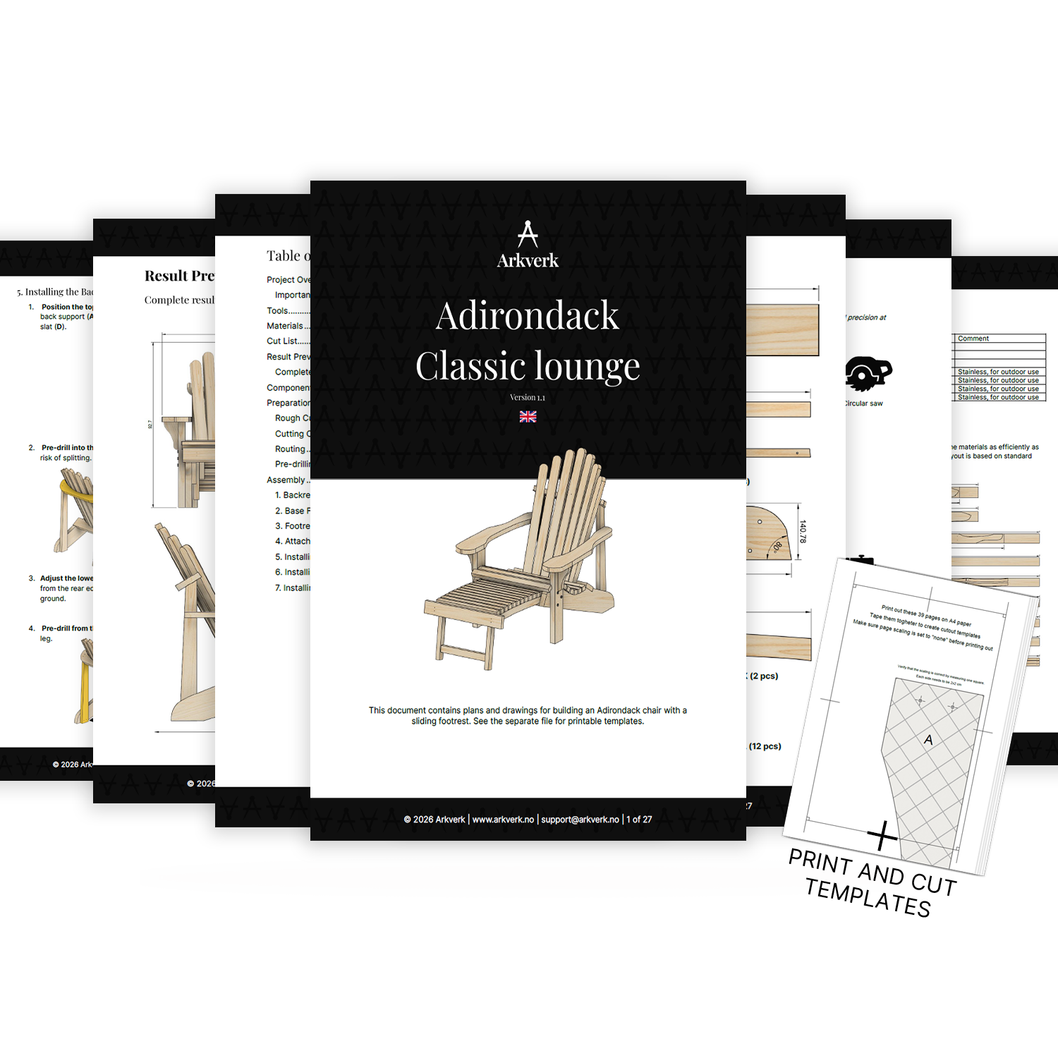 Adirondack Classic Lounge (Oppskrift + Maler)
