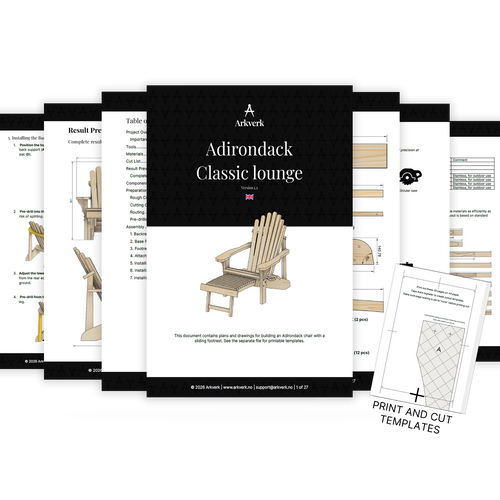 Adirondack Classic Lounge (Oppskrift + Maler)