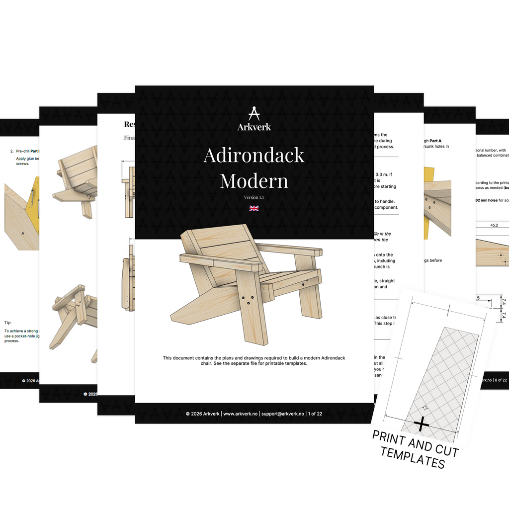 Adirondack Modern (Oppskrift + Maler)