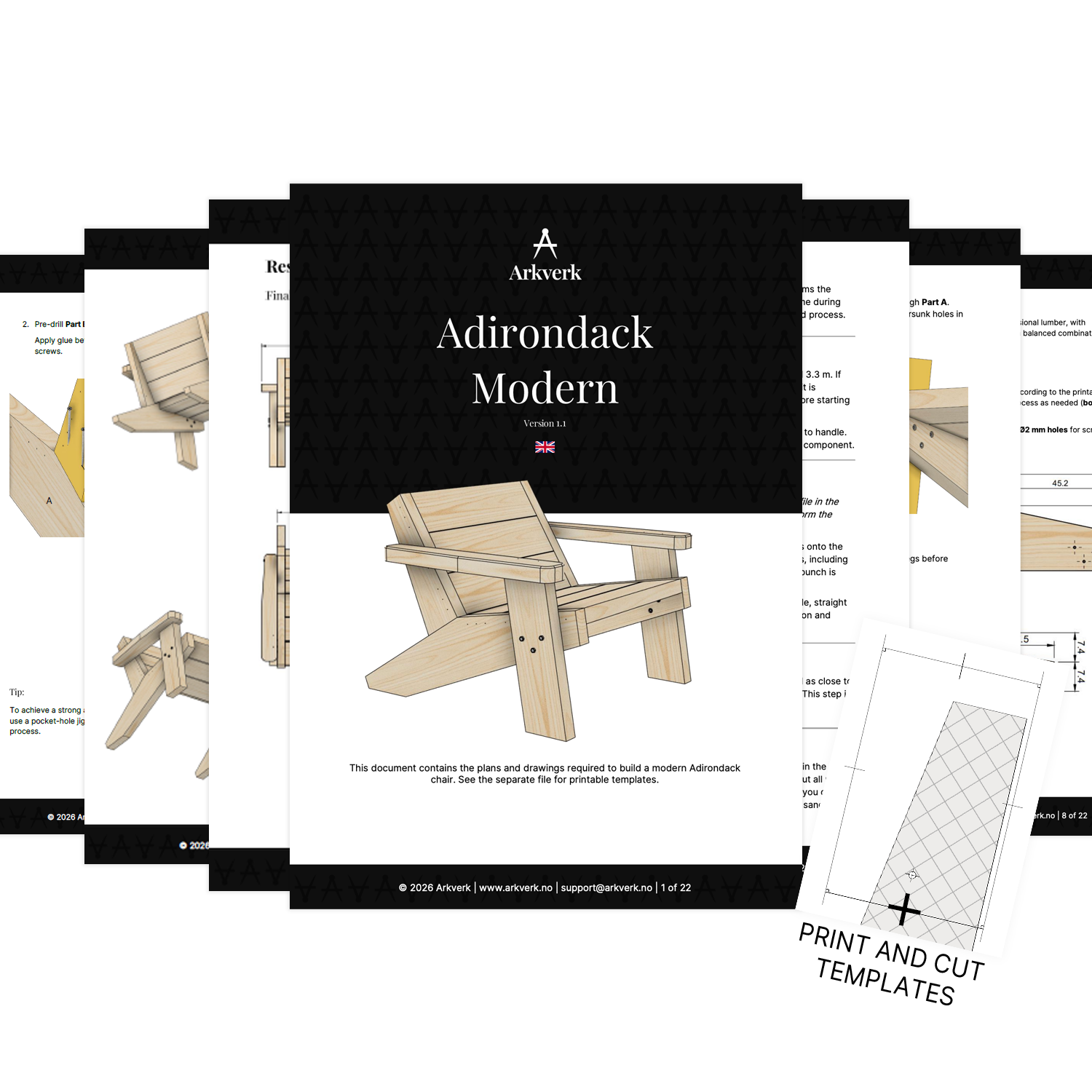 Adirondack Modern (Oppskrift + Maler)