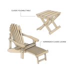 Classic Lounge Pakken med Adirondack Classic Lounge og Classic Foldable Table